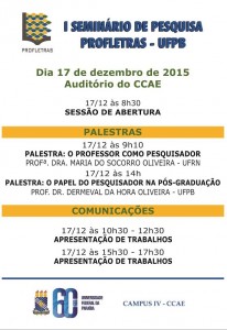 I Seminário de Pesquisa Profletras - UFPB